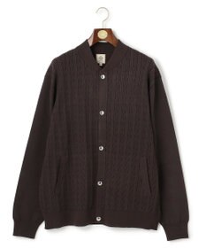 J.PRESS MEN 【KING SIZE】【ストレッチ / イージーケア】【FLEX YARN】ケーブルニット ブルゾンライク カーディガン