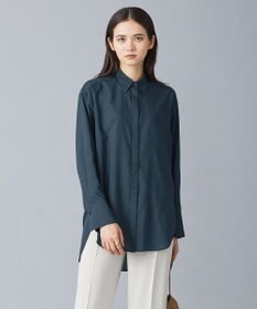 ICB 【洗える】トリアセコットンシアー ロングシャツ