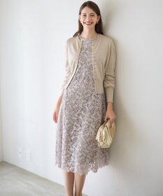 23区 【APPLAUDIR】モールラインフラワーレース ドレス