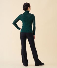 Chacott 【ノーソーイングニット】サイドリボンハイネックニットトップ