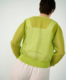 GRACE CONTINENTAL メッシュニットカーディガン