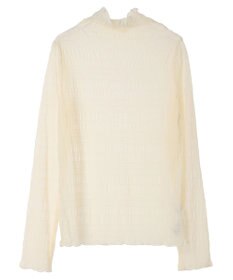 earth music&ecology ジャガードシャーリングシアートップス