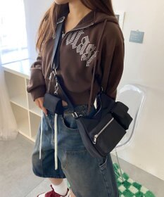 WEGO ポーチ付きランダムポケットデザインショルダー