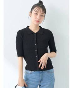 earth music&ecology リブコンパクトカーディガン