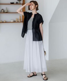 23区 【先行予約/WEB&一部店舗限定】レースピンタック フレンチスリーブ ブラウス