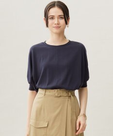 自由区 【カタログ掲載・接触冷感・UVケア・洗える】ドレーピードルマンスリーブ ニットソー