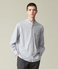 J.PRESS MEN ピンチェックジャージ バンドカラーシャツ