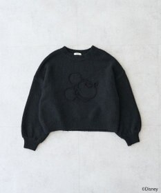 earth music&ecology 【予約】Disney/ミッキーコード刺繍ニットプルオーバー