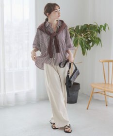 WEGO 【ANGIE VINTAGE】キャンブリックボイルオーバー半袖シャツ