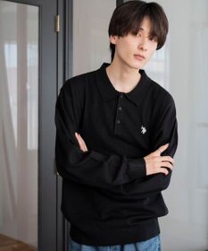 WEGO 【25年秋冬新作/ユニセックス着用ITEM/MLサイズ展開】別注USPOLOニットポロ