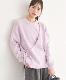 earth music&ecology サイドリボンカシュクールニット