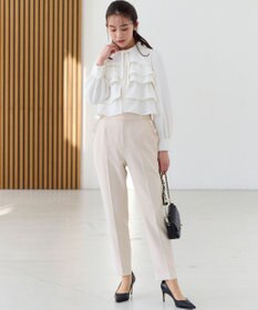 組曲 【KUMIKYOKU NAVY】コンフォータブルドレープ フリルブラウス