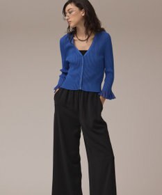 GRACE CONTINENTAL シアーフリルニットカーディガン