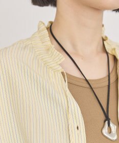 AMERICAN HOLIC スタンドフリルストライプスキッパーブラウス