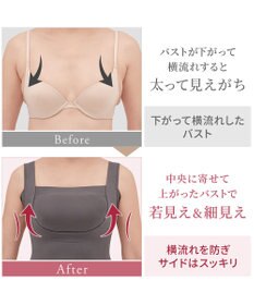 BRADELIS New York 【BRADELIS NewYork peace】すっきり楽ちん綿混ブラキャミ 幅広いバストサイズにフィットするノンワイヤー補整下着