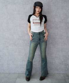 WEGO ストレッチフレアデニムパンツ