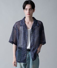 WEGO メッシュパターンオープンカラーシャツ（SS）