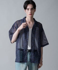 WEGO メッシュパターンオープンカラーシャツ（SS）