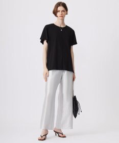 ICB 【洗える】 ブライトカールマイヤー ワイドストレートパンツ