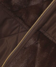 ANY SIS S フェイクファーコンビキルティング アウター