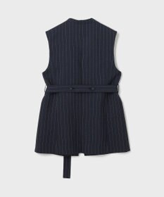 GRACE CONTINENTAL ストライプノーカラージレ