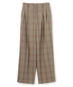 BEIGE， SELMA / チェックウールハイウエストタックパンツ