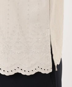 J.PRESS LADIES L 【UVケア・接触冷感】コンパクトコットンスムース 裾刺繍 カットソー