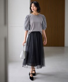 ANY L シルケットスムースジャガードスリーブプルオーバー