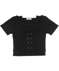 WEGO ヴィンテージライクレースアップT