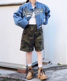 WEGO スタジアムロゴデニムショートスタジャン