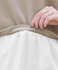 Tiaclasse 【洗える】シャツドッキングフレンチスリーブカットソー