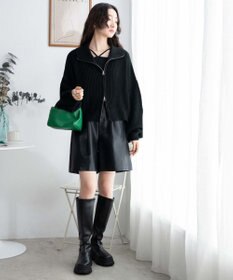 WEGO ダブルジップショートカーデ