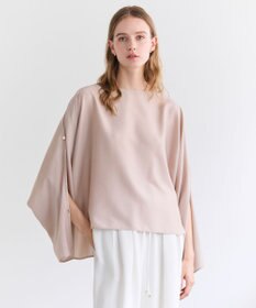 BEIGE， PERIDOT / 2WAYスリーブ ドレープブラウス