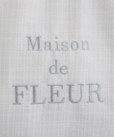 Maison de FLEUR ツイードロゴ刺繍スクエアトートバッグ