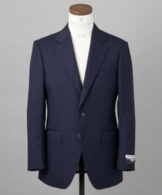 GOTAIRIKU シワになりにくい【御幸毛織/みゆきけおり】DRY SPINNER(ドライスピナー)スーツ（ネイビーストライプ）