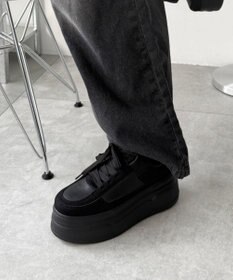 WEGO 厚底ワイドシューレーススニーカー