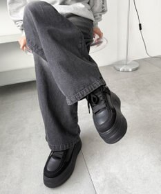 WEGO 厚底ワイドシューレーススニーカー