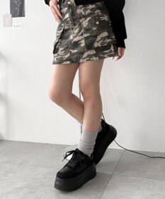 WEGO 厚底ワイドシューレーススニーカー