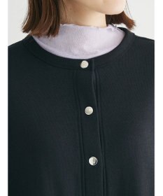 Green Parks 裏起毛ミディ丈ドットボタンカーディガン