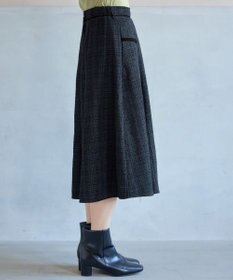 Tiaclasse L ベロアラインツイードスカート