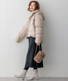 23区 L 【洗える/撥水加工】シレータフタ コンパクト ダウンコート