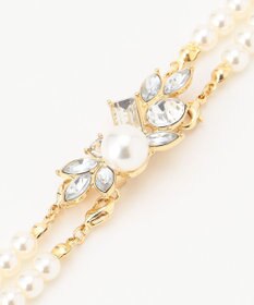 ANY 【ブローチ付】2連フェイクパール ネックレス