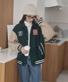 WEGO 【ユニセックス着用ITEM/SMLサイズ展開】メルトンワッペンスタジャン