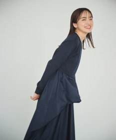 #Newans 【撥水/マシンウォッシャブル】クリオネシルエットコンビドレス