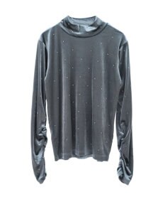 Green Parks ラインストーンハイネックトップス