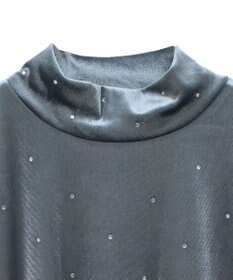 Green Parks ラインストーンハイネックトップス