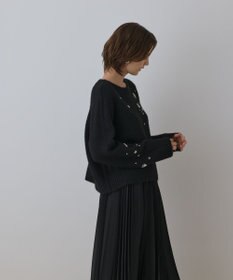 GRACE CONTINENTAL ビジューニットトップ