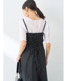 earth music&ecology バックレースアップワンピース