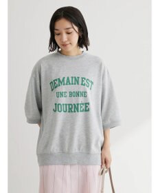 Green Parks ７分袖ロゴ裏毛プルオーバー