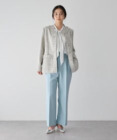 YECCA VECCA ノーカラーツイードジャケット